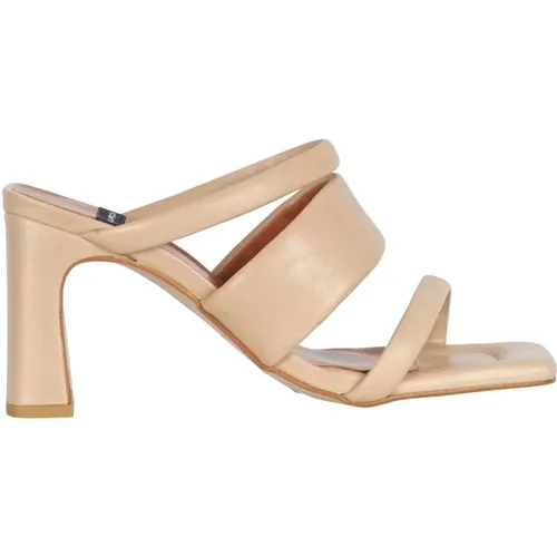 Leather Sandal with Square Toe and High Heel , female, Sizes: 7 UK - Angel Alarcon - Modalova