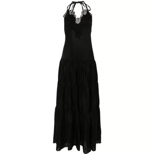Lace Panelled Halterneck Dress , female, Sizes: S - Ermanno Scervino - Modalova