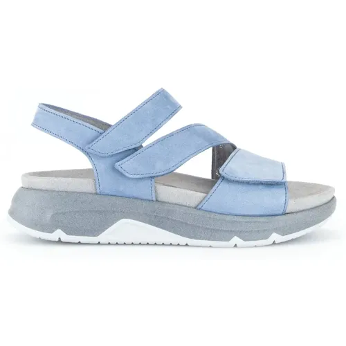 Blaue Wildledersandalen Rolling Soft , Damen, Größe: 40 1/2 EU - Gabor - Modalova