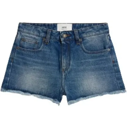 Denim Shorts - Size 28 , female, Sizes: W29, W26 - Ami Paris - Modalova