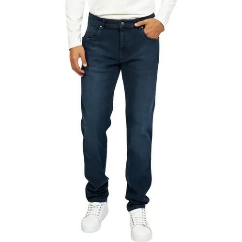 Cotton Men Jeans with Light Knee Fading , male, Sizes: W44 - Bugatti - Modalova