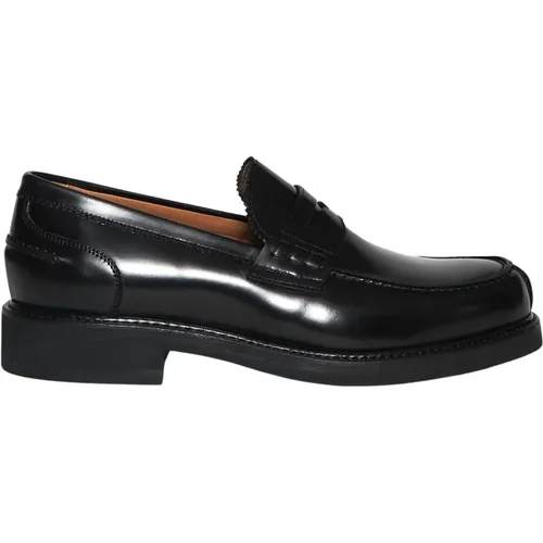 Leather Rubber Sole Moccasin , male, Sizes: 9 1/2 UK - Berwick - Modalova