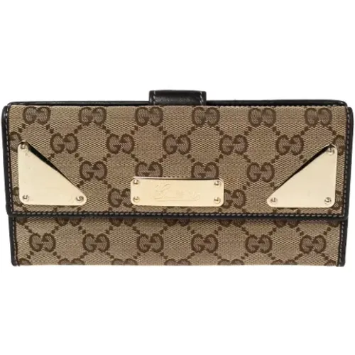 Pre-owned Canvas wallets , female, Sizes: ONE SIZE - Gucci Vintage - Modalova