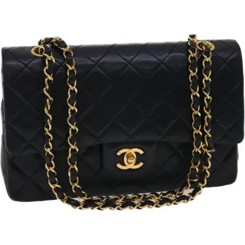 Gebrauchte Schwarze Leder Chanel Flap Tasche - Chanel Vintage - Modalova