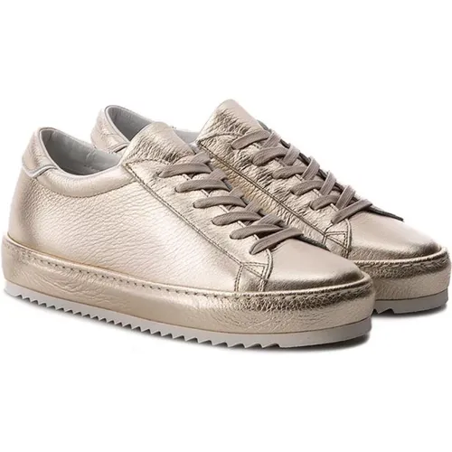 Golden Leather Low Top Sneakers , female, Sizes: 3 UK, 5 UK, 7 UK, 6 UK, 4 UK - Philippe Model - Modalova