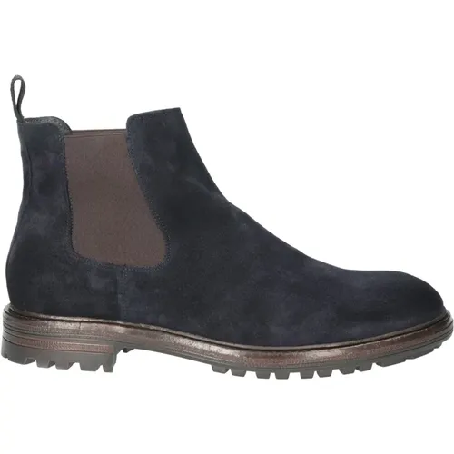 Handgemachte Navy Chelsea Boots , Herren, Größe: 40 EU - Blackstone - Modalova