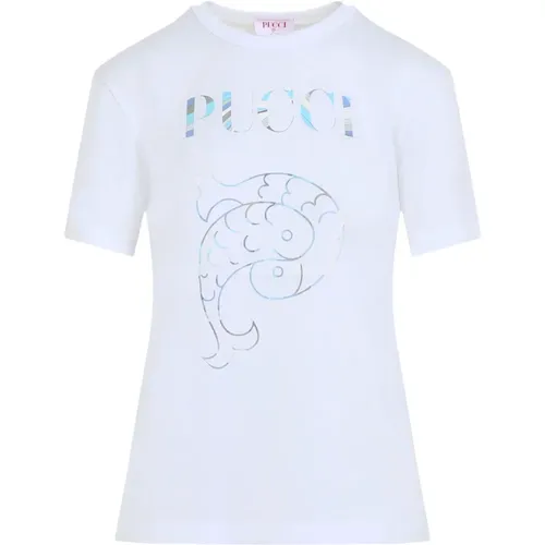 Multicolor Stilvolles T-Shirt für Frauen , Damen, Größe: M - EMILIO PUCCI - Modalova