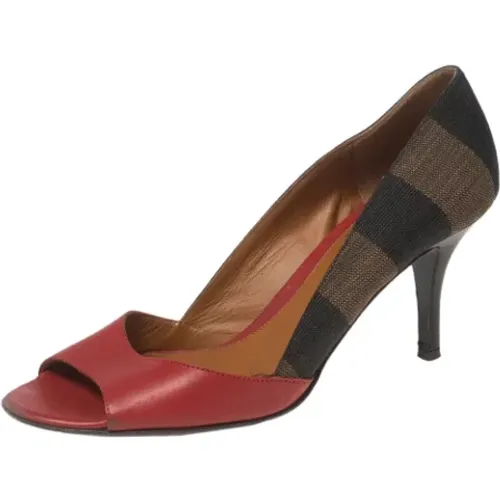 Pre-owned Canvas heels , female, Sizes: 2 1/2 UK - Fendi Vintage - Modalova
