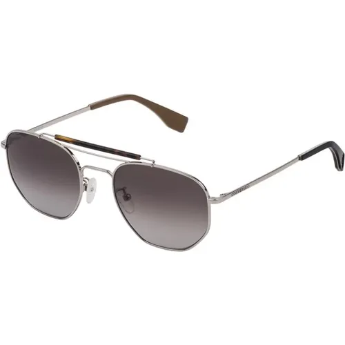 Silber Glanz Dunkelgraue Sonnenbrille , unisex, Größe: 54 MM - Converse - Modalova