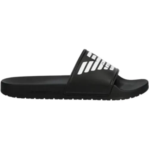 Logo Embossed Slides Sandals , male, Sizes: 7 UK, 10 UK, 8 UK, 6 UK, 11 UK - Emporio Armani - Modalova