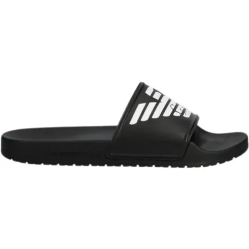 Logo Embossed Slides Sandals , male, Sizes: 7 UK - Emporio Armani - Modalova