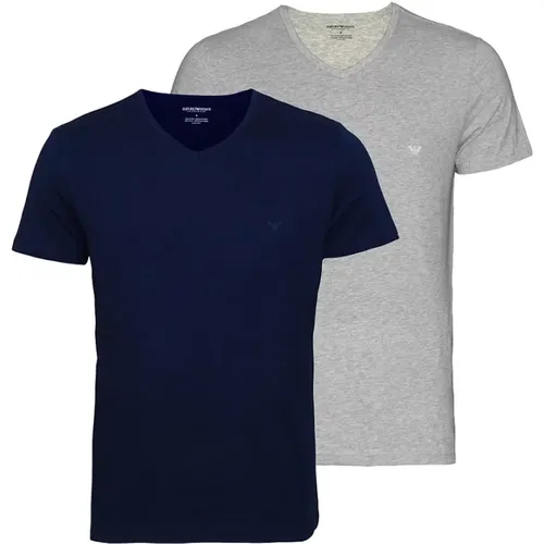Er Pack V-Ausschnitt T-Shirts Basic Stil - Emporio Armani - Modalova