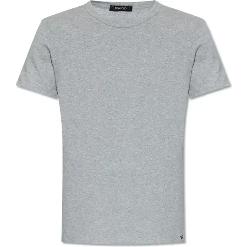 T-Shirt mit Logo , Herren, Größe: L - Tom Ford - Modalova