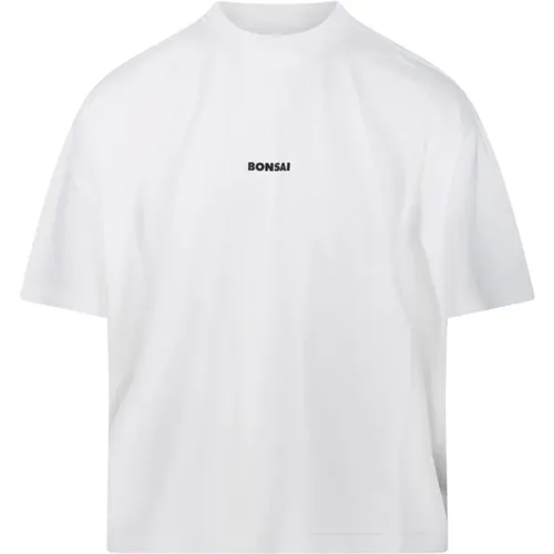 Weißes Logo Oversize T-Shirt , Herren, Größe: L - Bonsai - Modalova