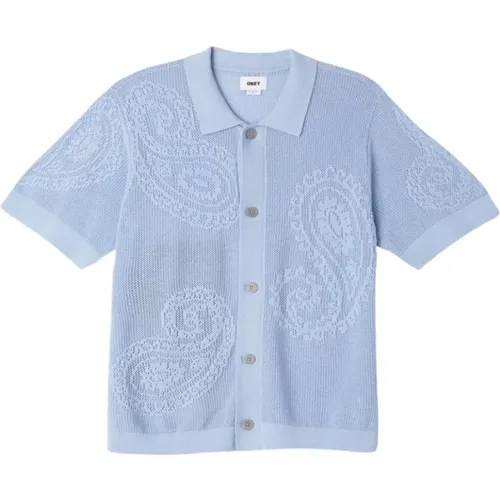 Crochet Knit Shirt , male, Sizes: M, XL - Obey - Modalova