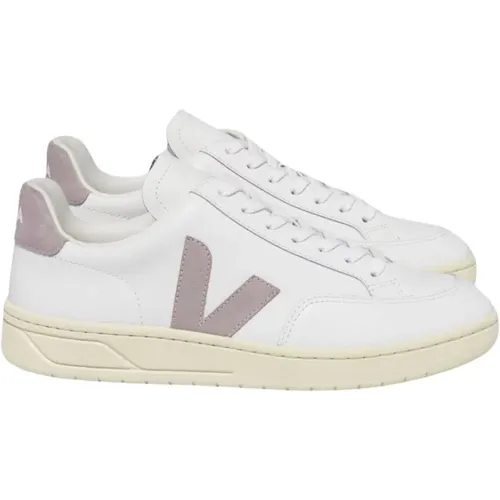 Weiße sportliche Sneaker mit pinken Details , Damen, Größe: 40 EU - Veja - Modalova