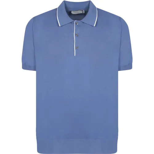 Polo-Shirt aus Baumwolle mit kontrastierenden Kanten , Herren, Größe: 3XL - Canali - Modalova