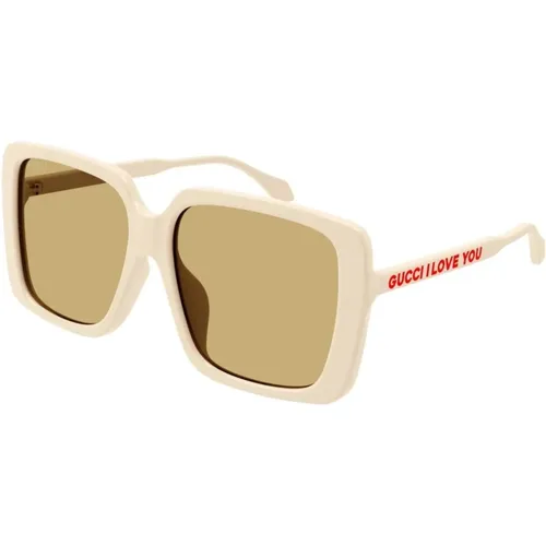 Square Oversized Acetate Sunglasses , unisex, Sizes: 58 MM - Gucci - Modalova