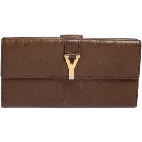 Pre-owned Leather wallets , female, Sizes: ONE SIZE - Yves Saint Laurent Vintage - Modalova