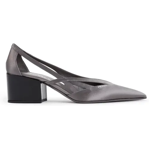 Graue Seidenpumps Elegante Absatzschuhe - Prada - Modalova