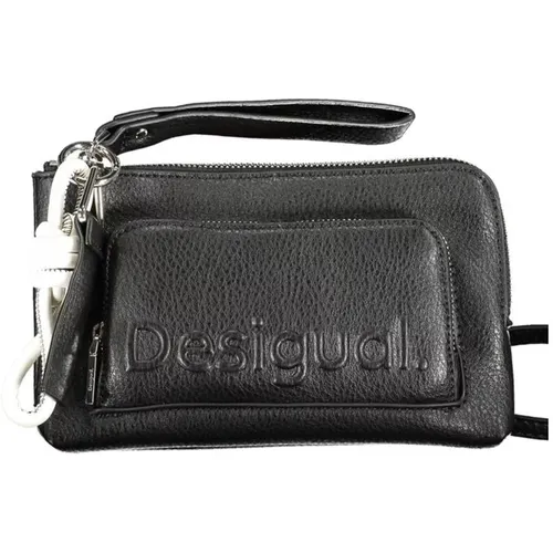 Schwarze Schultertasche mit Kontrastierenden Details - Desigual - Modalova