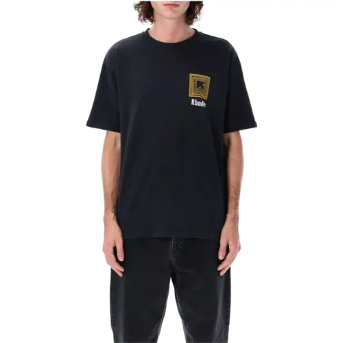 Chevron Logo Repeat Tee , male, Sizes: L, XL, S - Rhude - Modalova