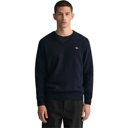 Ultrafeiner Lambswool V-Ausschnitt Pullover - Gant - Modalova