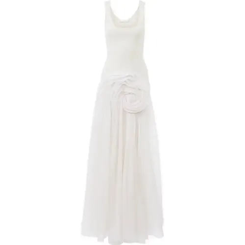 Long Bimaterial Strappy Dress , female, Sizes: S - Chloé - Modalova