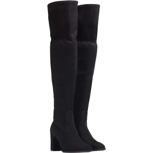 Overknee-Stiefel Auster Schwarz, Farbe: Schwarz , Damen, Größe: 37 EU - Wonders - Modalova