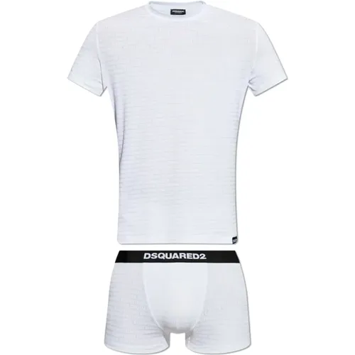 Set: T-Shirt und Boxershorts , Herren, Größe: S - Dsquared2 - Modalova