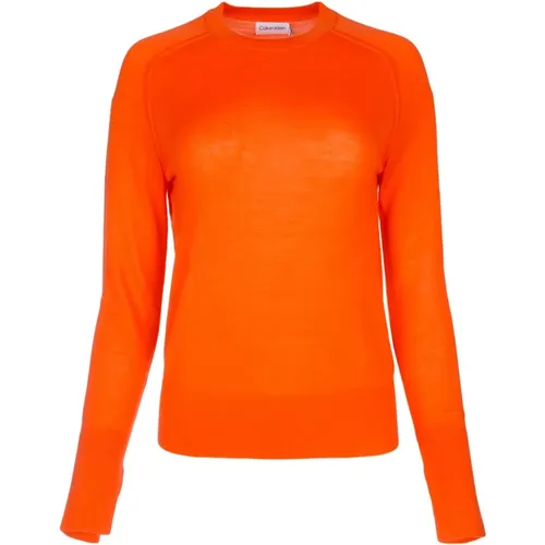 Stylisches Maglia Shirt , Damen, Größe: S - Calvin Klein - Modalova