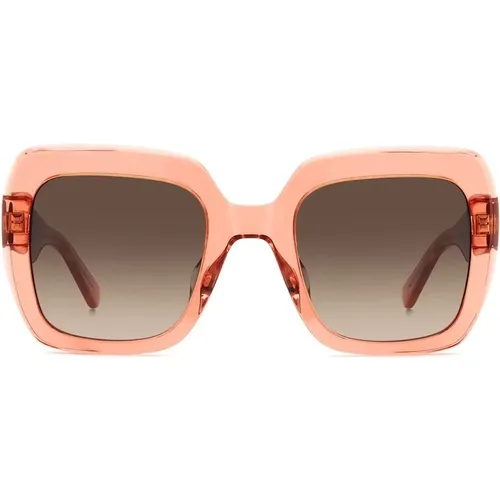 Peach/Dark Shaded Sunglasses , female, Sizes: 52 MM - Kate Spade - Modalova