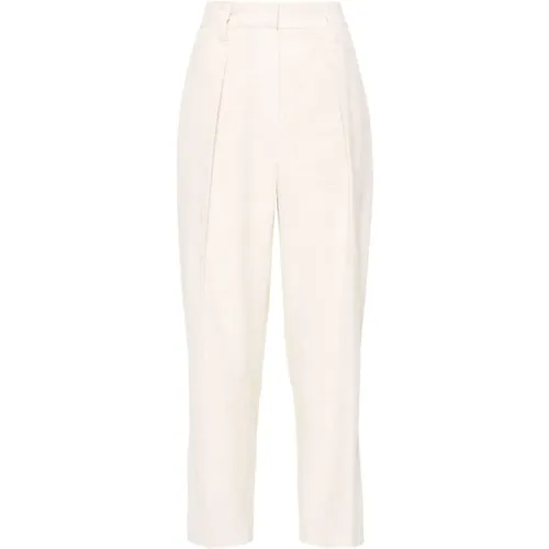 Corduroy Trousers Ivory , female, Sizes: XS, 2XS, S - BRUNELLO CUCINELLI - Modalova