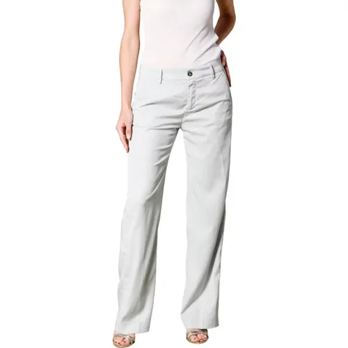 Pastel Pink Straight Chino Hose , Damen, Größe: L - Mason's - Modalova