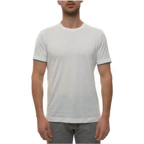 Short-sleeved round-necked T-shirt , male, Sizes: 2XL, 3XL - Canali - Modalova