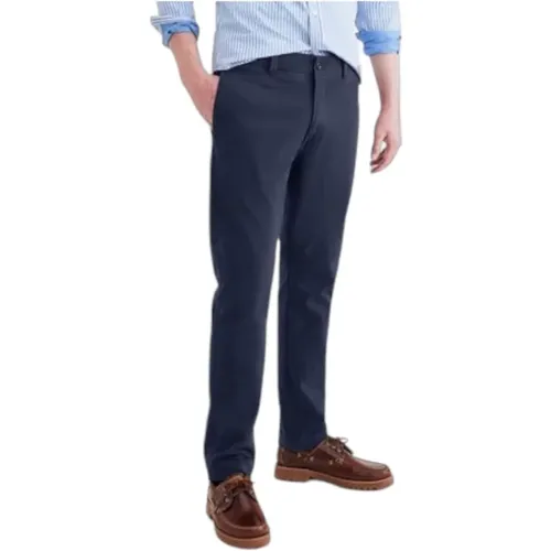 Navy Slim Fit Khaki Pants , male, Sizes: W33 L32, W38 L32, W36 L32, W30 L32, W31 L32, W32 L32, W29 L32 - Dockers - Modalova