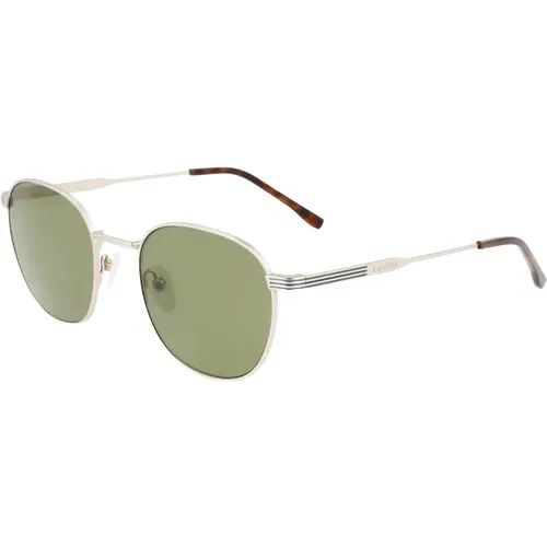 Creme Oval Sonnenbrille mit Grün und Braun - Lacoste - Modalova