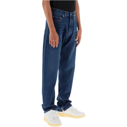 Loose Fit Jeans mit Vintage-Waschung , Herren, Größe: W31 - Off White - Modalova