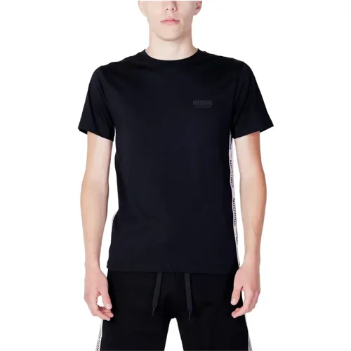 Schwarzes Bedrucktes Kurzarm-T-Shirt - Moschino - Modalova
