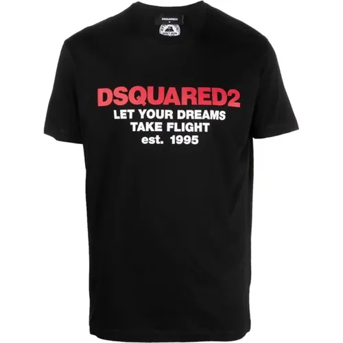 Printed Logo T-shirt , male, Sizes: S - Dsquared2 - Modalova