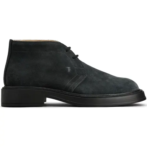 Suede Leather Ankle Boot , male, Sizes: 7 UK, 6 UK, 8 UK, 6 1/2 UK, 9 1/2 UK, 8 1/2 UK, 10 UK, 7 1/2 UK, 11 UK, 9 UK - TOD'S - Modalova