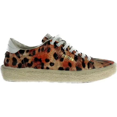 Leoparden-Textur-Ledersneaker - Golden Goose - Modalova