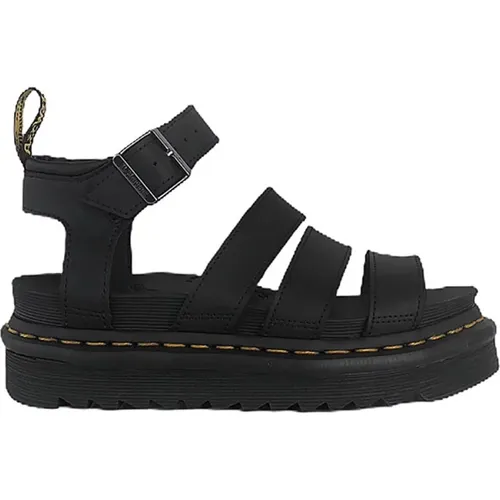 Schwarze Leder Plateau Sandalen Blaire , Damen, Größe: 41 EU - Dr. Martens - Modalova