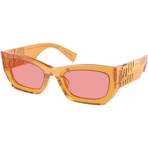 Pink Sunglasses MU 09Ws , unisex, Sizes: 53 MM - Miu Miu - Modalova