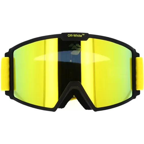 Oversize Snow Goggle with Mirror Lens , unisex, Sizes: ONE SIZE - Off White - Modalova