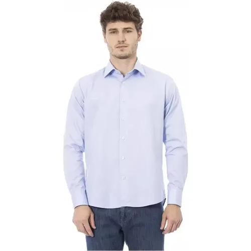 Hellblaues Baumwoll Regular Fit Hemd , Herren, Größe: 2XS - Baldinini - Modalova