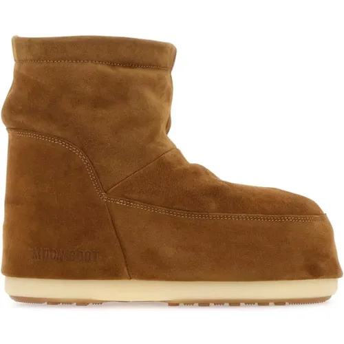 Ikono Camel Wildleder Niedrige Knöchelstiefel , Damen, Größe: 39 EU - moon boot - Modalova