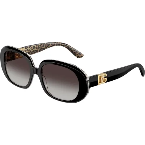 Stylische Sonnenbrille Dg4476 in Schwarz , Damen, Größe: 56 MM - Dolce & Gabbana - Modalova