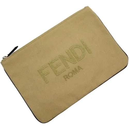 Pre-owned Canvas clutches , female, Sizes: ONE SIZE - Fendi Vintage - Modalova