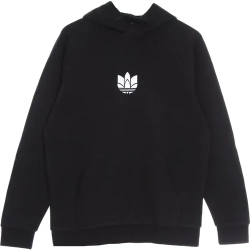 Schwarzer 3D Trefoil Hoodie Sweatshirt , Herren, Größe: S - Adidas - Modalova